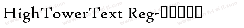 HighTowerText Reg字体转换